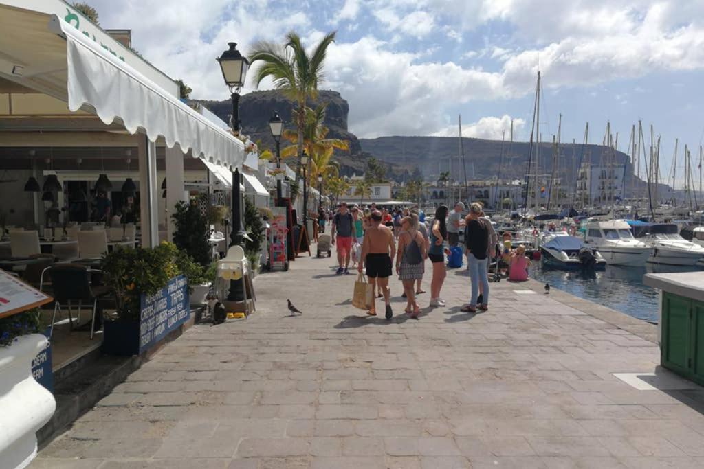 Schoene Wohnung Direkt Am Meer Mit Meerblick, Wlan Puerto De Mogan Exteriör bild